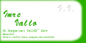 imre vallo business card